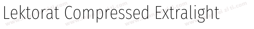 Lektorat Compressed Extralight字体转换